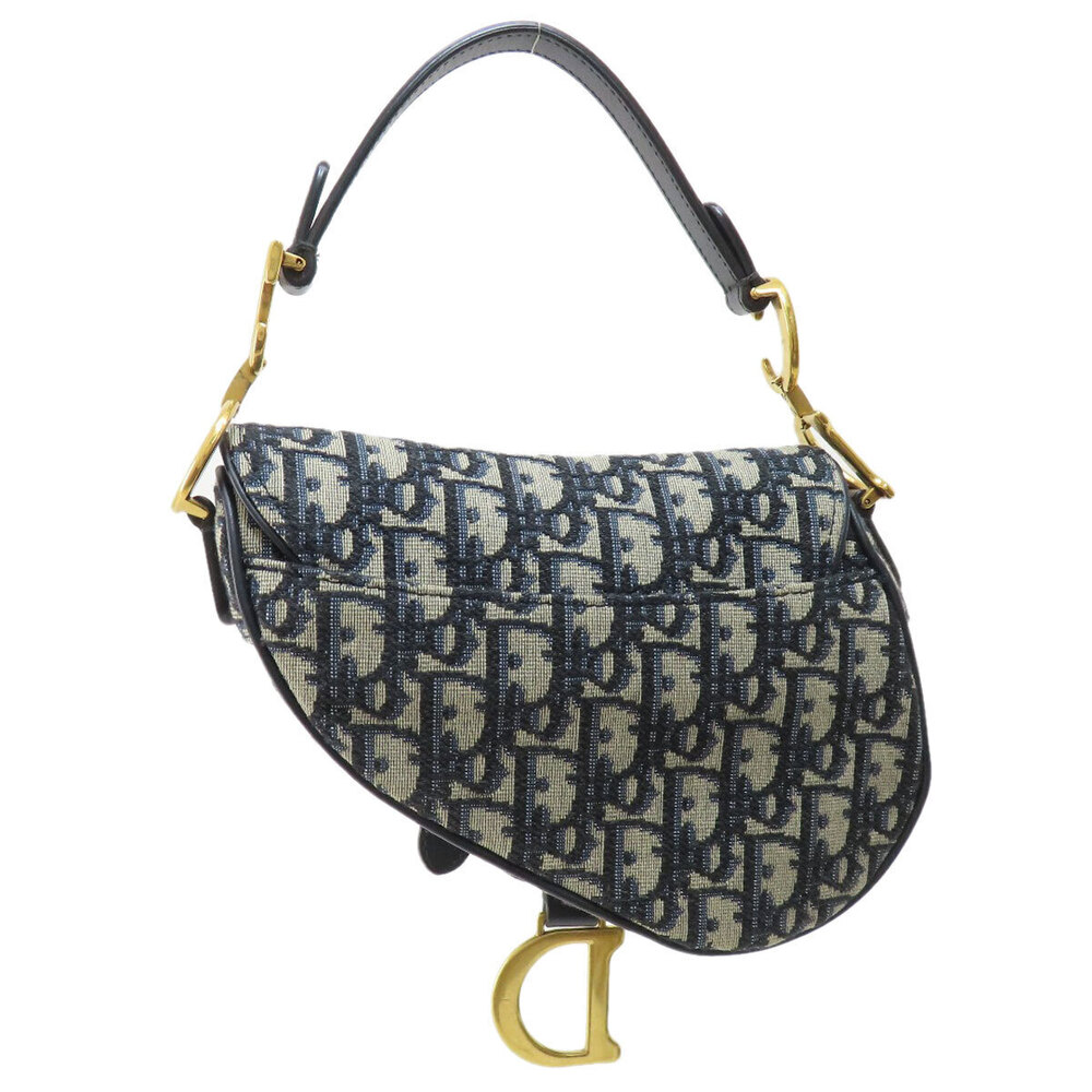 Dior Canvas Saddle Christian Handbag Trotter Black